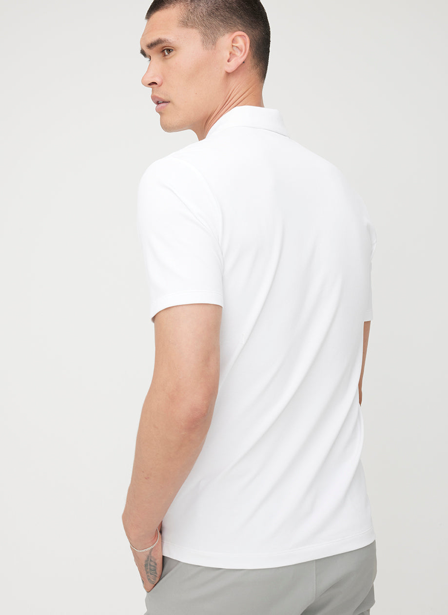 Tech Cotton Polo ?? | M || Bright White