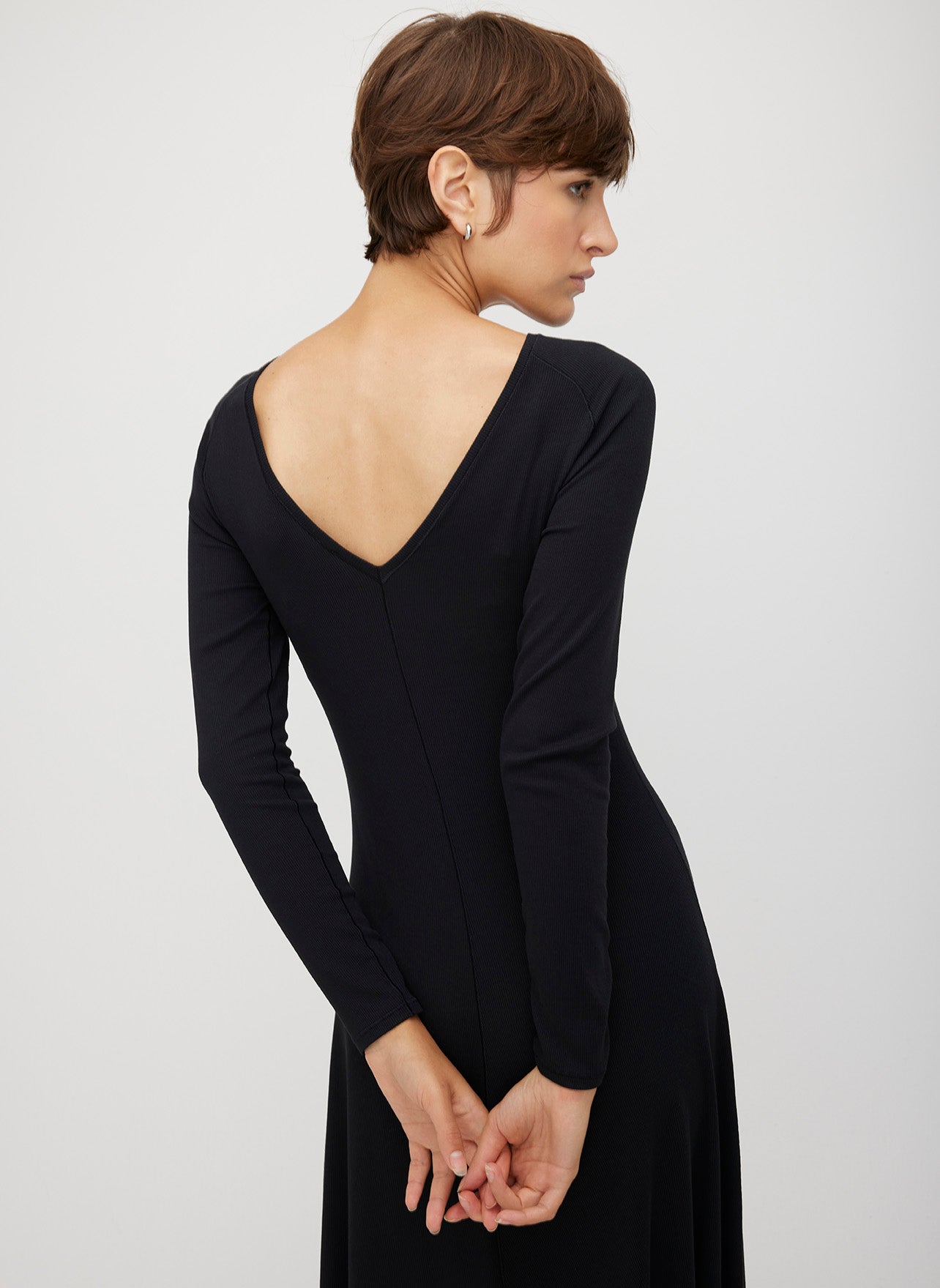 Poise High Neck V-Back Dress