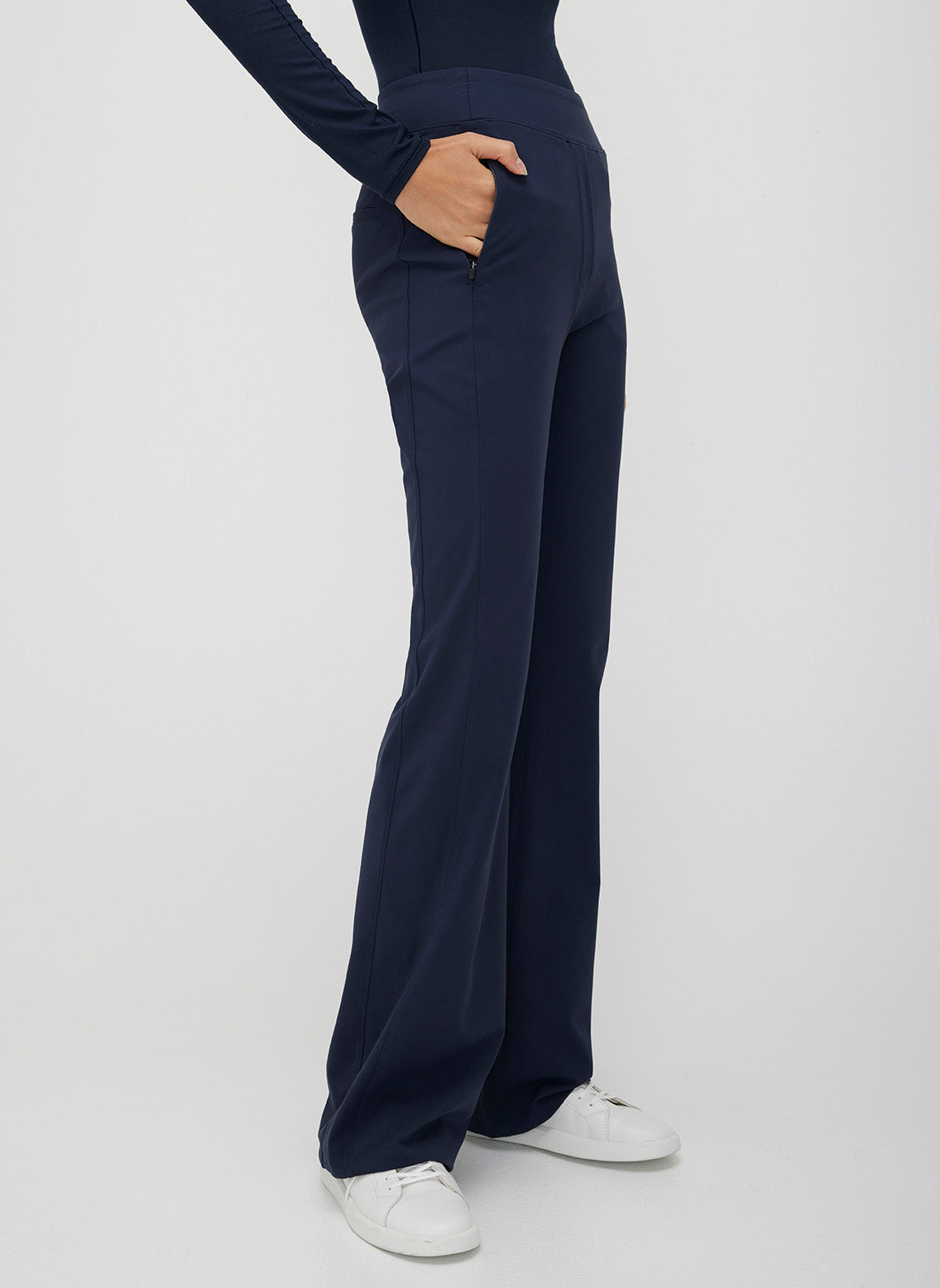 Stride Fitted Kick-Flare Pants